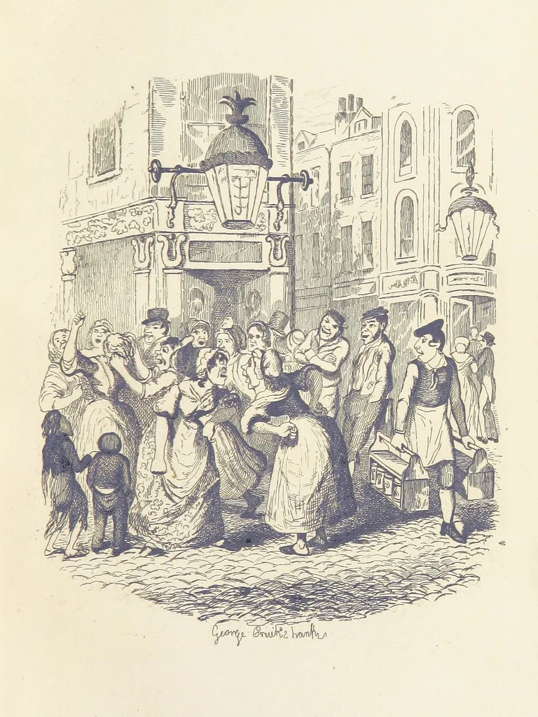 An illustration from Works of Charles Dickens. New illustrated library edition. [With a preface to each work by Edwin P. Whipple, 1876, leaf 99