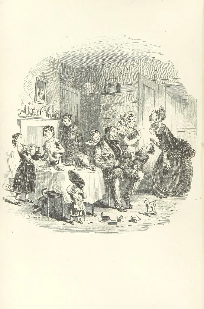 An illustration from Works of Charles Dickens. New illustrated library edition. [With a preface to each work by Edwin P. Whipple, leaf 136