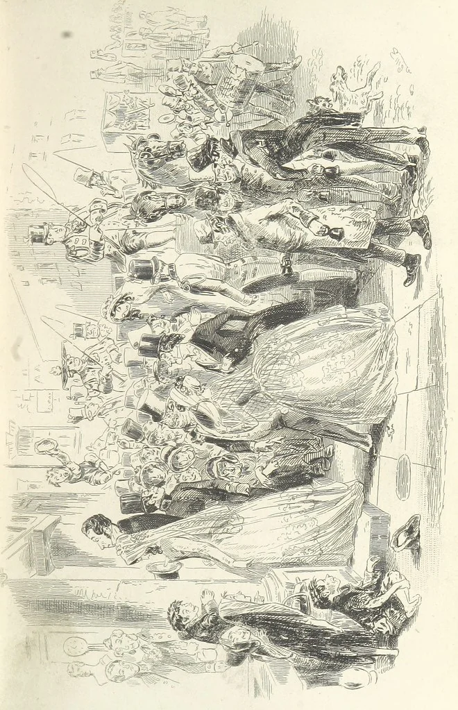 An illustration from Works of Charles Dickens. New illustrated library edition. [With a preface to each work by Edwin P. Whipple, leaf 31