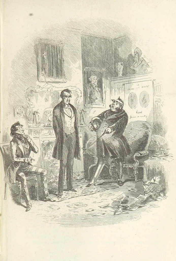 An illustration from Works of Charles Dickens. New illustrated library edition. [With a preface to each work by Edwin P. Whipple, leaf 341