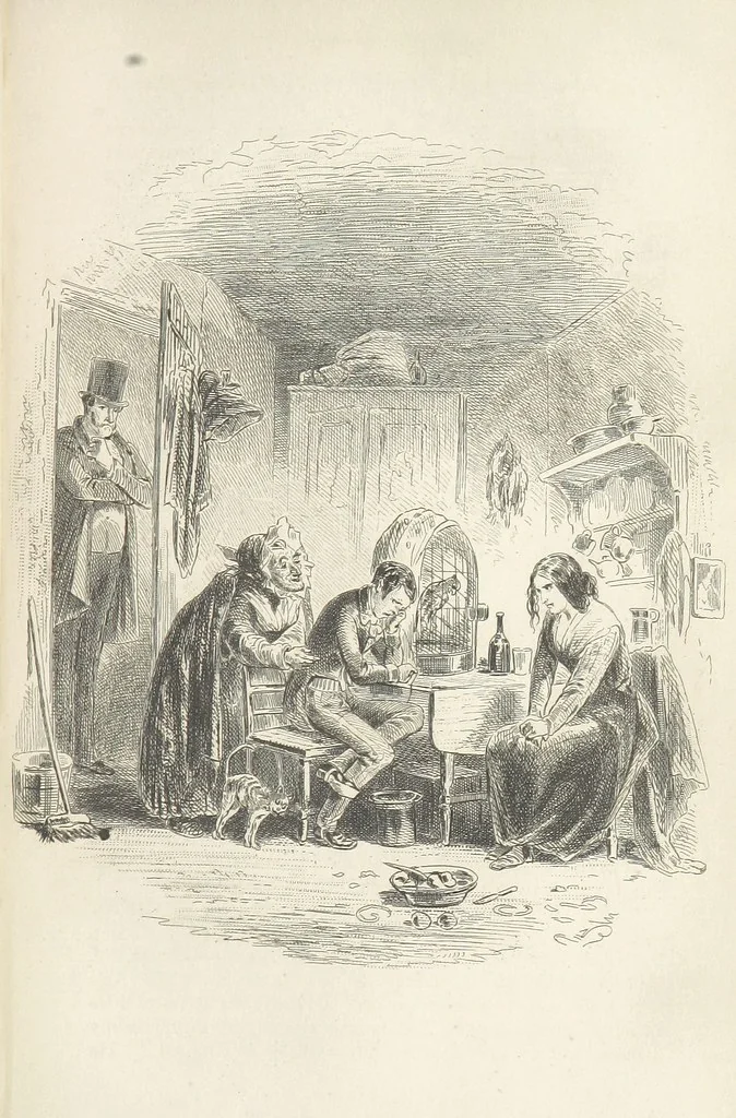 An illustration from Works of Charles Dickens. New illustrated library edition. [With a preface to each work by Edwin P. Whipple, leaf 353