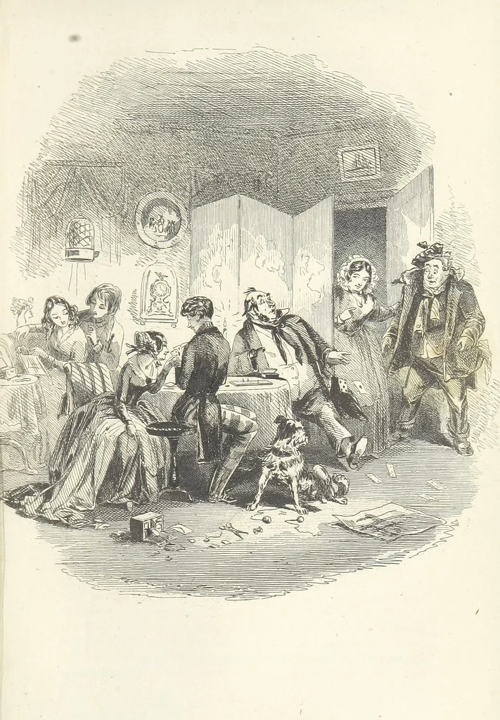 An illustration from Works of Charles Dickens. New illustrated library edition. [With a preface to each work by Edwin P. Whipple, leaf 427