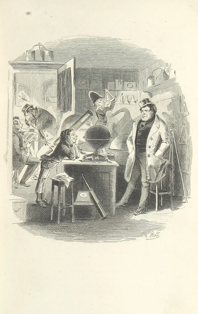 An illustration from Works of Charles Dickens. New illustrated library edition. [With a preface to each work by Edwin P. Whipple, leaf 45