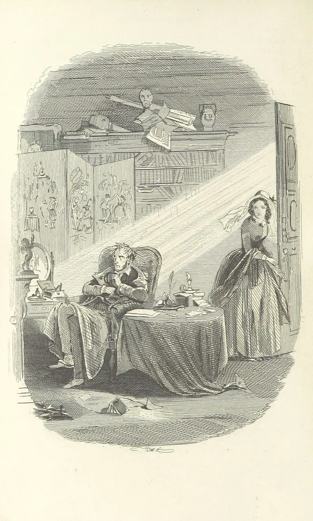 An illustration from Works of Charles Dickens. New illustrated library edition. [With a preface to each work by Edwin P. Whipple, leaf 474