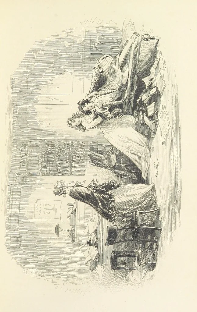 An illustration from Works of Charles Dickens. New illustrated library edition. [With a preface to each work by Edwin P. Whipple, leaf 307