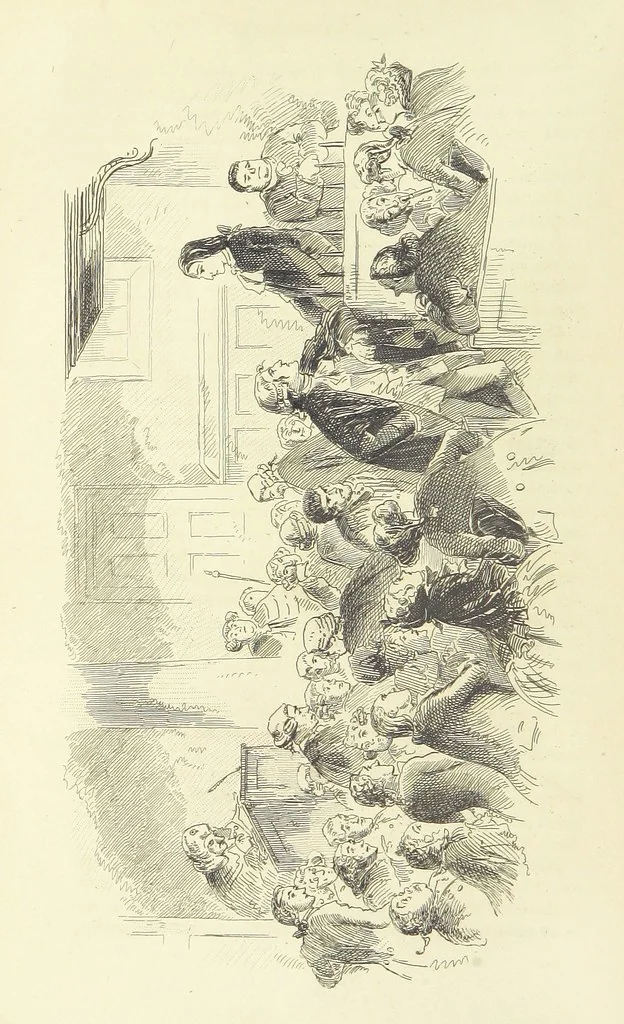 An illustration from Works of Charles Dickens. New illustrated library edition. [With a preface to each work by Edwin P. Whipple, leaf 110