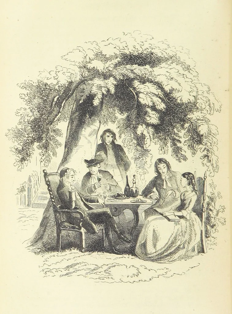 An illustration from Works of Charles Dickens. New illustrated library edition. [With a preface to each work by Edwin P. Whipple, leaf 140