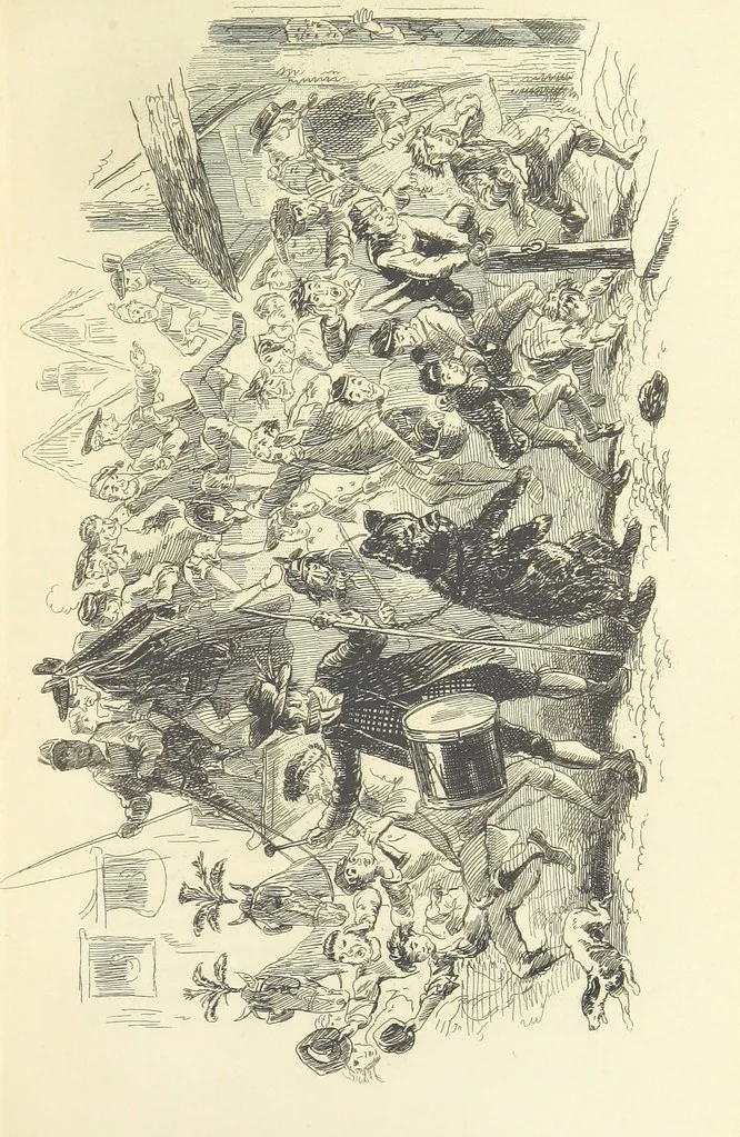 An illustration from Works of Charles Dickens. New illustrated library edition. [With a preface to each work by Edwin P. Whipple, leaf 203