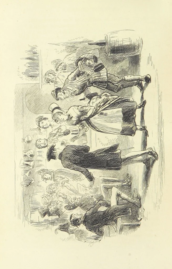 An illustration from Works of Charles Dickens. New illustrated library edition. [With a preface to each work by Edwin P. Whipple, leaf 358