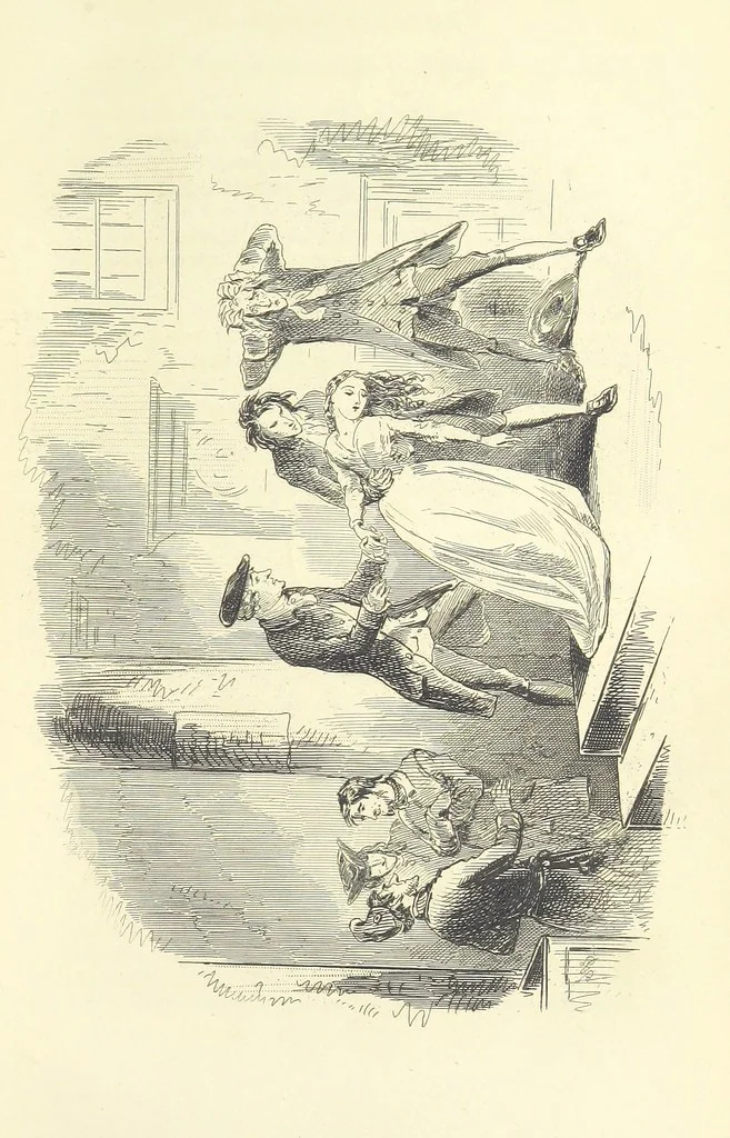 An illustration from Works of Charles Dickens. New illustrated library edition. [With a preface to each work by Edwin P. Whipple, leaf 401