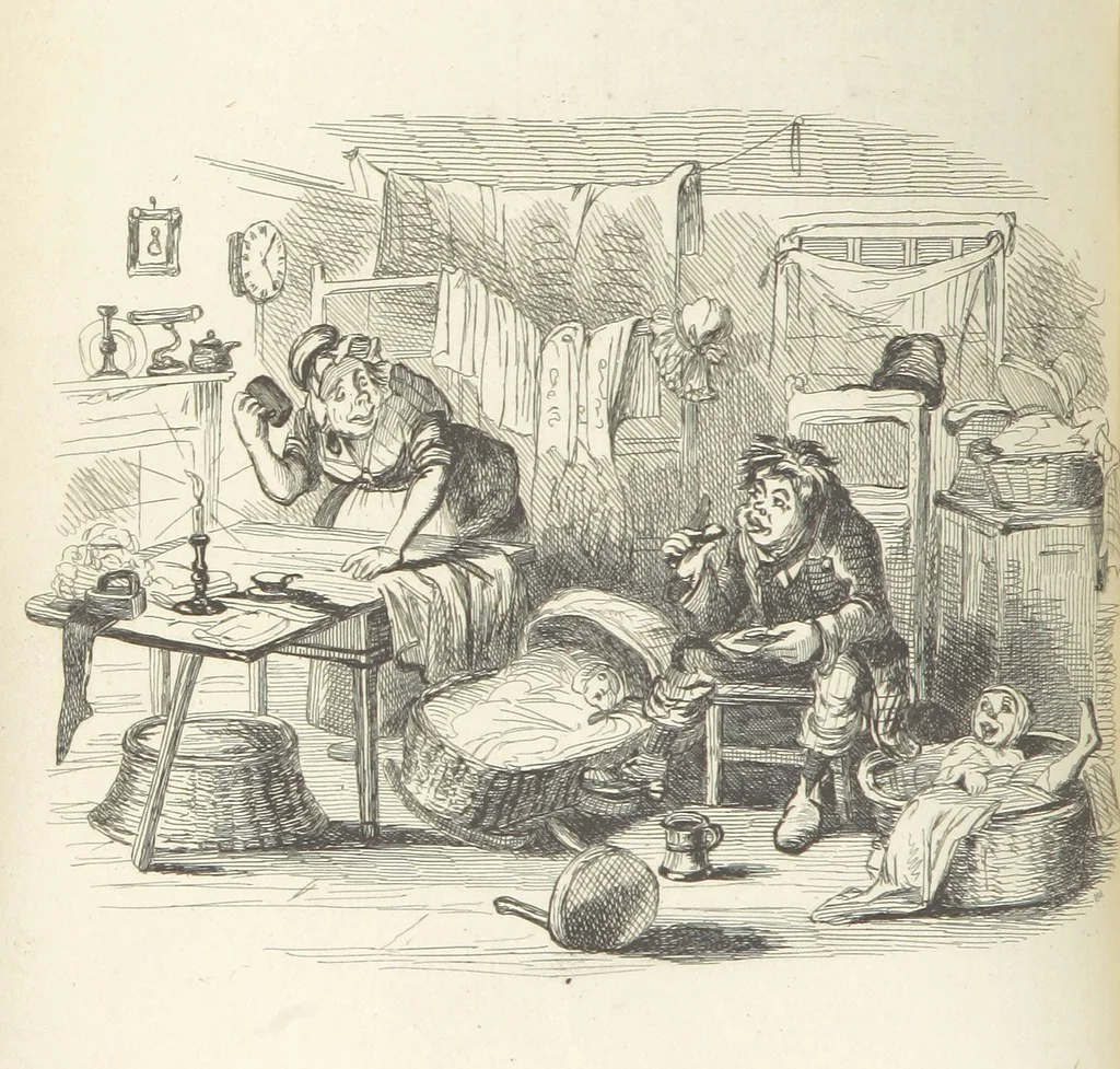 An illustration from Works of Charles Dickens. New illustrated library edition. [With a preface to each work by Edwin P. Whipple, leaf 118