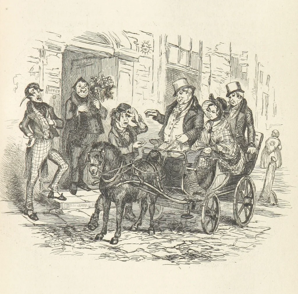 An illustration from Works of Charles Dickens. New illustrated library edition. [With a preface to each work by Edwin P. Whipple, leaf 155