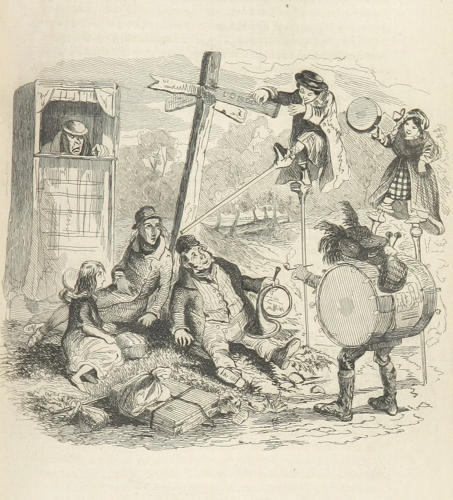 An illustration from Works of Charles Dickens. New illustrated library edition. [With a preface to each work by Edwin P. Whipple, leaf 183