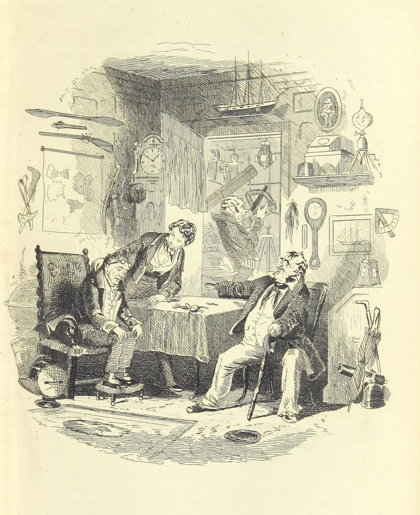An illustration from Works of Charles Dickens. New illustrated library edition. [With a preface to each work by Edwin P. Whipple, leaf 183