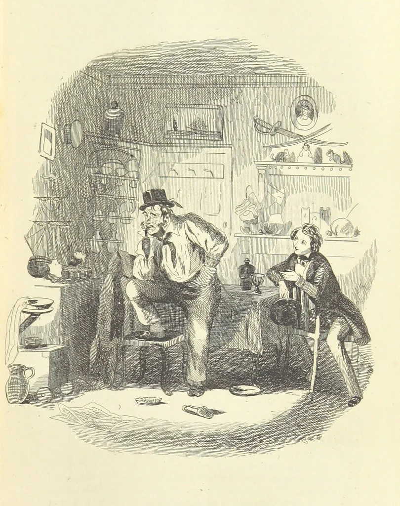 An illustration from Works of Charles Dickens. New illustrated library edition. [With a preface to each work by Edwin P. Whipple, leaf 285