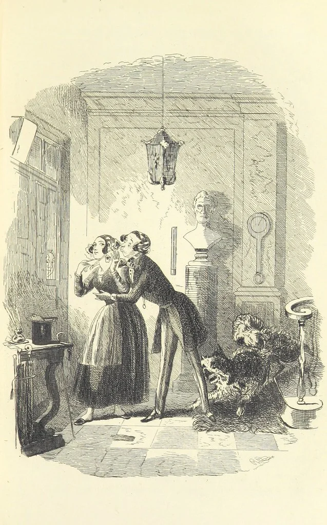 An illustration from Works of Charles Dickens. New illustrated library edition. [With a preface to each work by Edwin P. Whipple, leaf 399