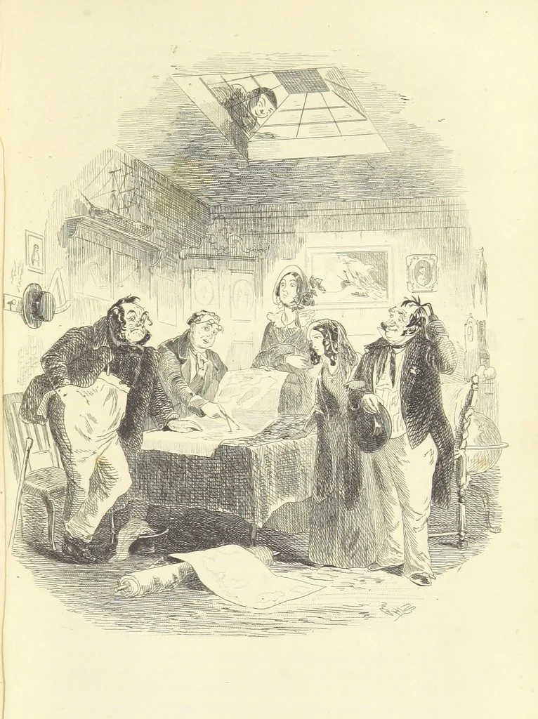 An illustration from Works of Charles Dickens. New illustrated library edition. [With a preface to each work by Edwin P. Whipple, leaf 425