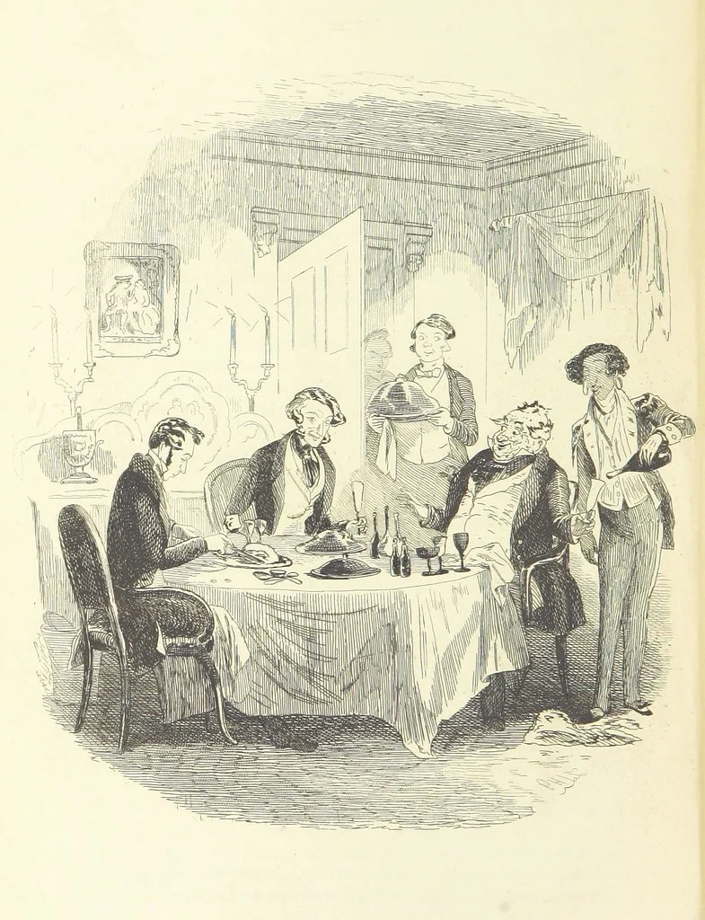 An illustration from Works of Charles Dickens. New illustrated library edition. [With a preface to each work by Edwin P. Whipple, leaf 470