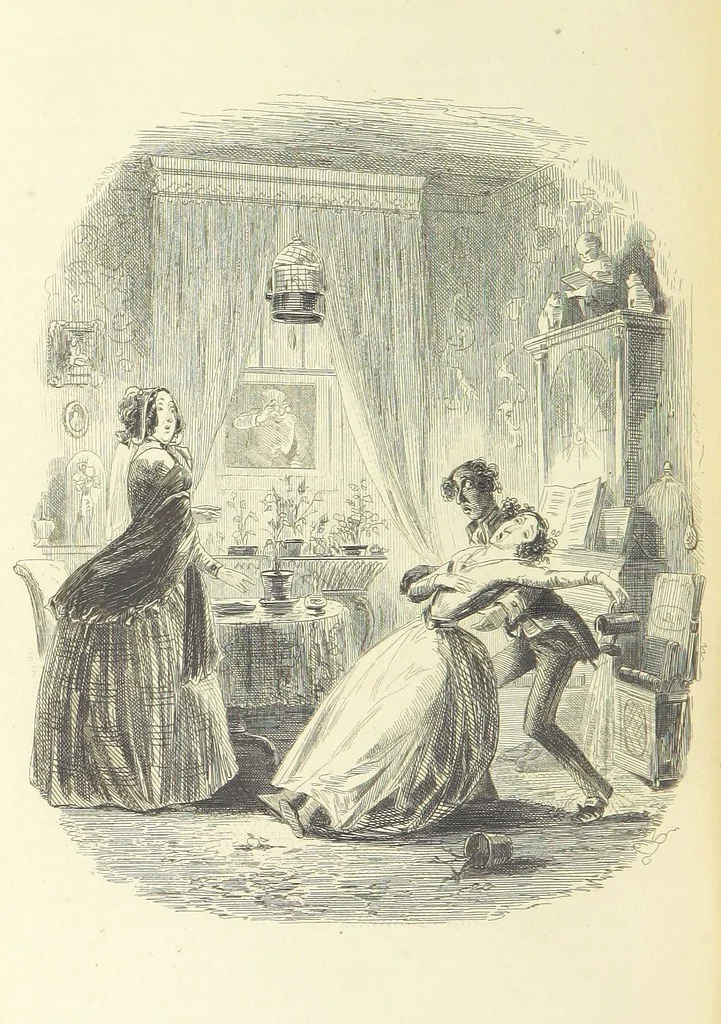 An illustration from Works of Charles Dickens. New illustrated library edition. [With a preface to each work by Edwin P. Whipple, leaf 514