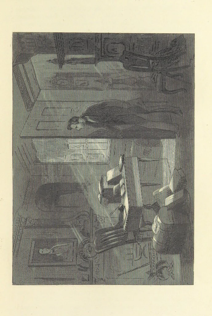 An illustration from Works of Charles Dickens. New illustrated library edition. [With a preface to each work by Edwin P. Whipple, leaf 117