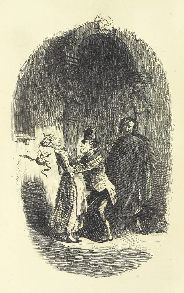 An illustration from Works of Charles Dickens. New illustrated library edition. [With a preface to each work by Edwin P. Whipple, leaf 460