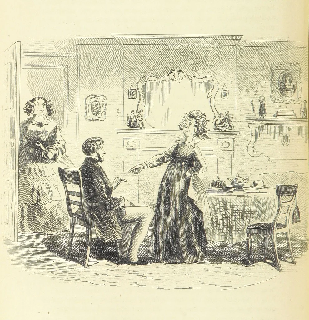An illustration from Works of Charles Dickens. New illustrated library edition. [With a preface to each work by Edwin P. Whipple, leaf 142