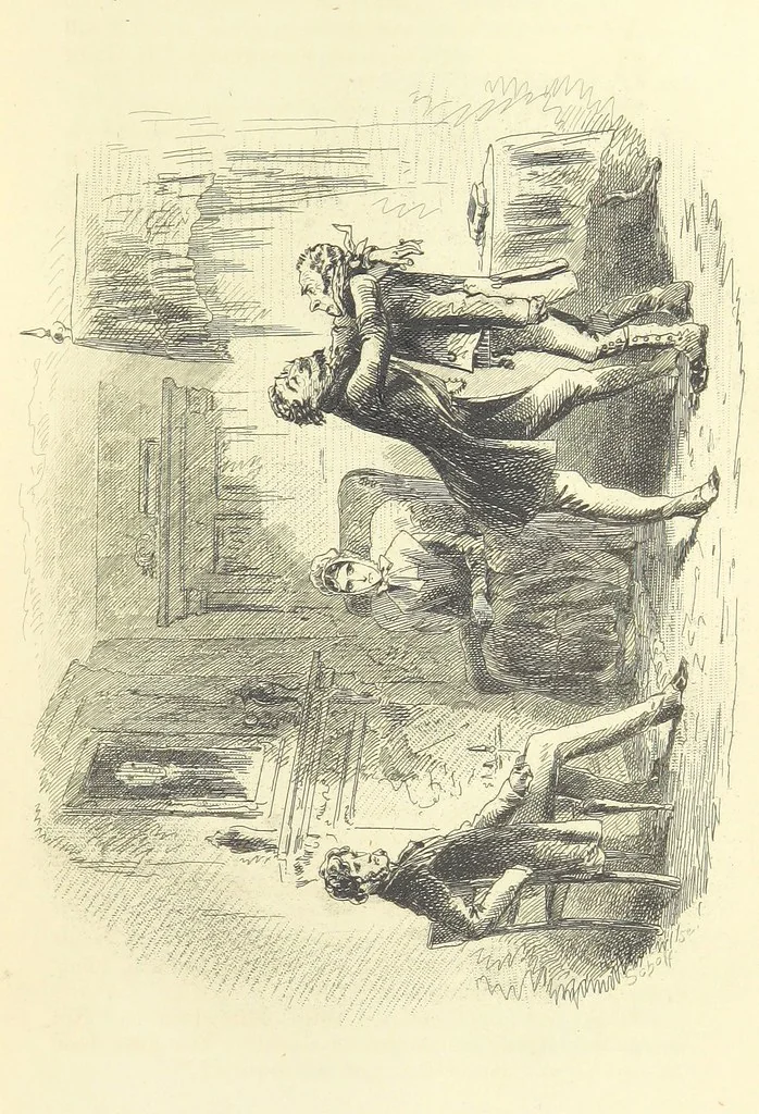 An illustration from Works of Charles Dickens. New illustrated library edition. [With a preface to each work by Edwin P. Whipple, leaf 155