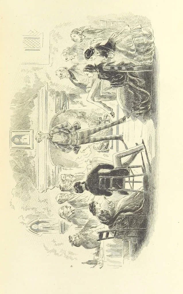 An illustration from Works of Charles Dickens. New illustrated library edition. [With a preface to each work by Edwin P. Whipple, leaf 25