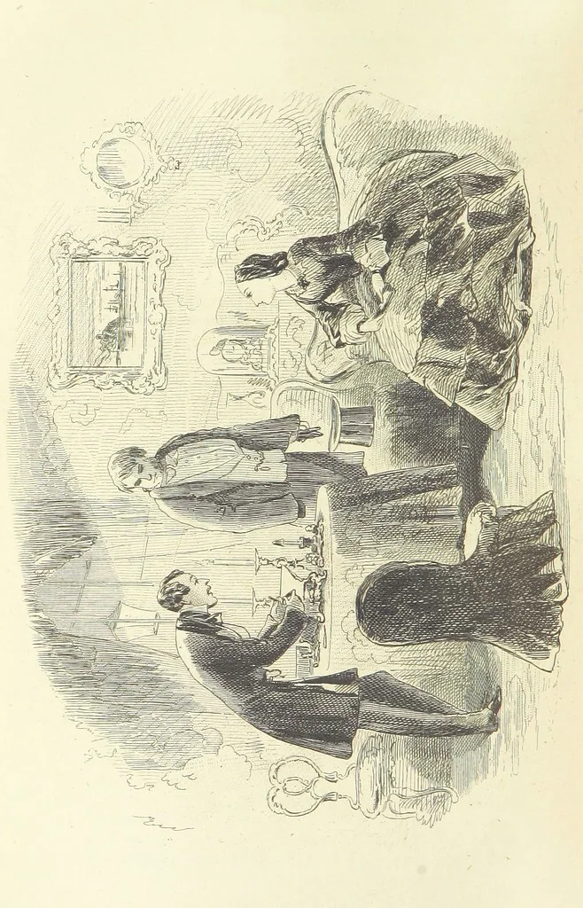 An illustration from Works of Charles Dickens. New illustrated library edition. [With a preface to each work by Edwin P. Whipple, leaf 338