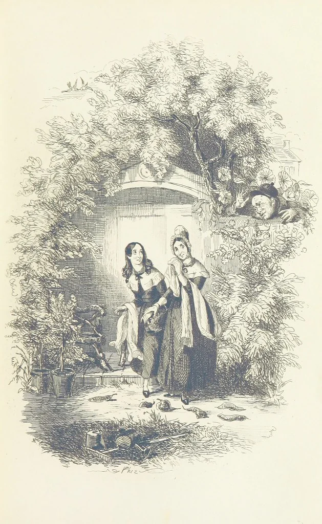 An illustration from Works of Charles Dickens. New illustrated library edition. [With a preface to each work by Edwin P. Whipple, leaf 153