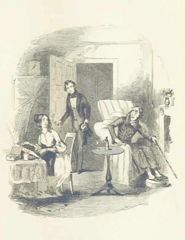 An illustration from Works of Charles Dickens. New illustrated library edition. [With a preface to each work by Edwin P. Whipple, leaf 231