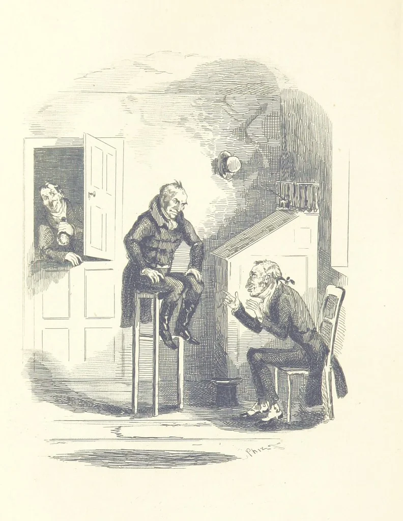 An illustration from Works of Charles Dickens. New illustrated library edition. [With a preface to each work by Edwin P. Whipple, leaf 240