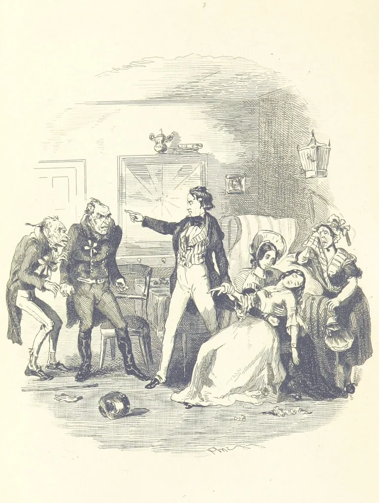 An illustration from Works of Charles Dickens. New illustrated library edition. [With a preface to each work by Edwin P. Whipple, leaf 358