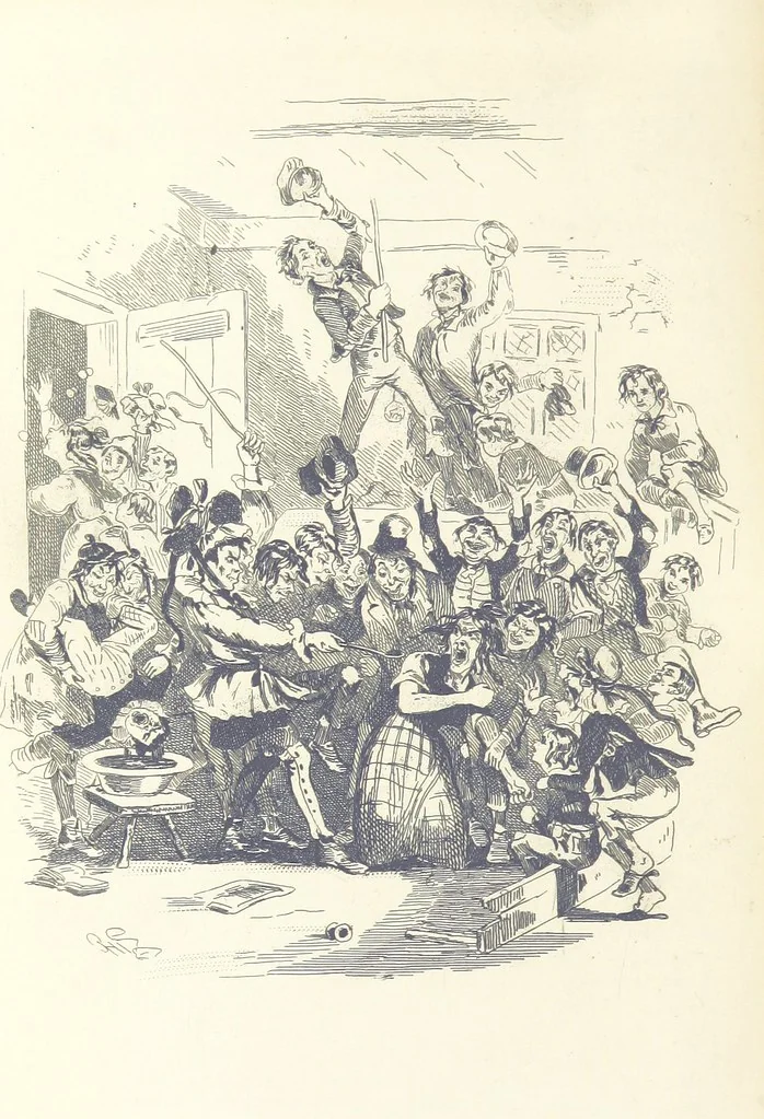 An illustration from Works of Charles Dickens. New illustrated library edition. [With a preface to each work by Edwin P. Whipple, leaf 480