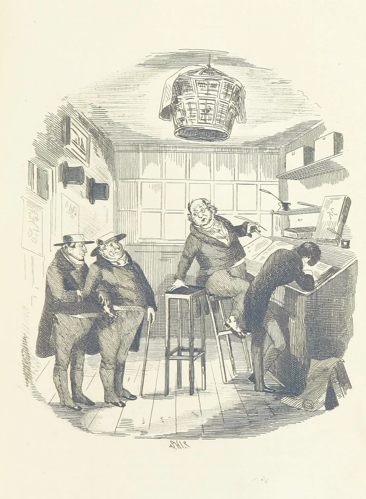 An illustration from Works of Charles Dickens. New illustrated library edition. [With a preface to each work by Edwin P. Whipple, leaf 79