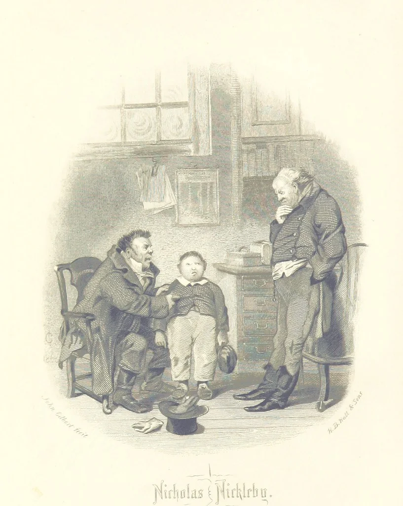 An illustration from Works of Charles Dickens. New illustrated library edition. [With a preface to each work by Edwin P. Whipple, leaf 8
