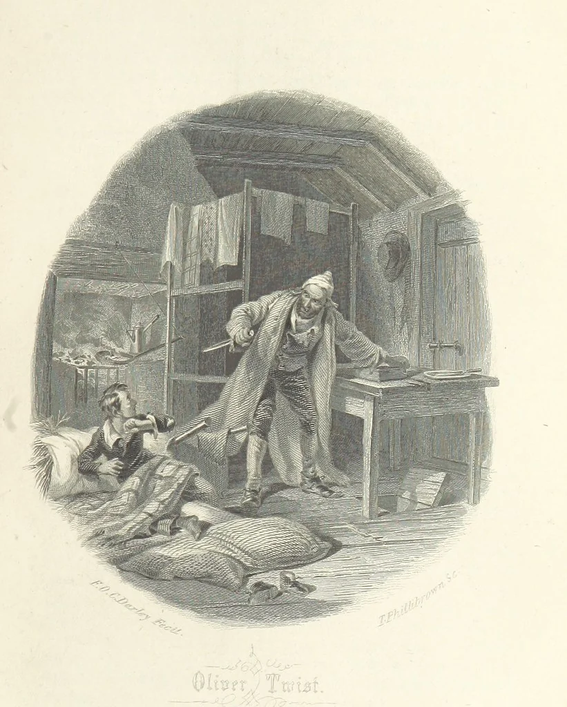 An illustration from Works of Charles Dickens. New illustrated library edition. [With a preface to each work by Edwin P. Whipple, leaf 107