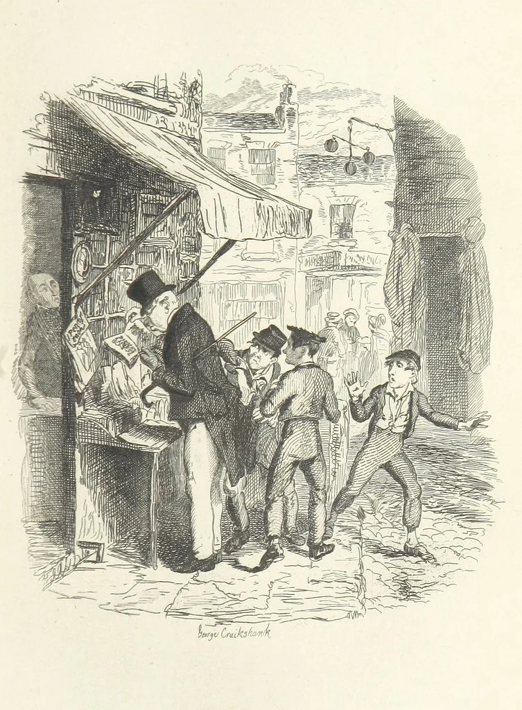 An illustration from Works of Charles Dickens. New illustrated library edition. [With a preface to each work by Edwin P. Whipple, leaf 117