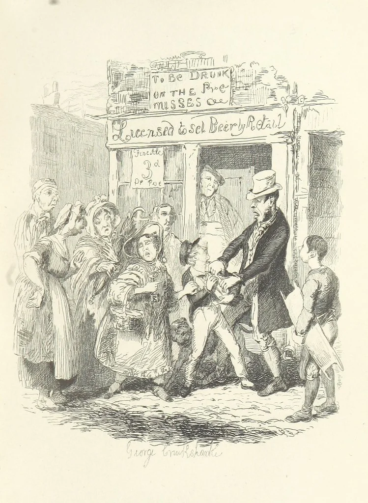 An illustration from Works of Charles Dickens. New illustrated library edition. [With a preface to each work by Edwin P. Whipple, leaf 165