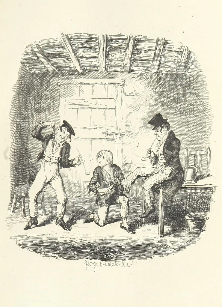 An illustration from Works of Charles Dickens. New illustrated library edition. [With a preface to each work by Edwin P. Whipple, leaf 195