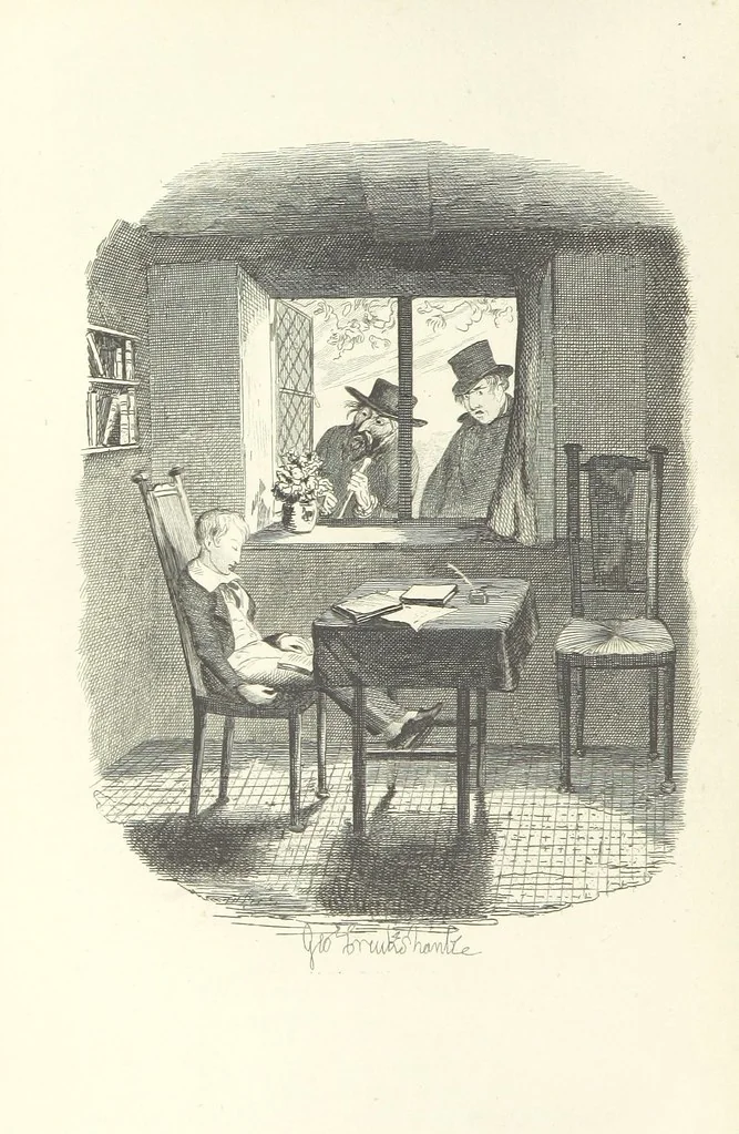 An illustration from Works of Charles Dickens. New illustrated library edition. [With a preface to each work by Edwin P. Whipple, leaf 338