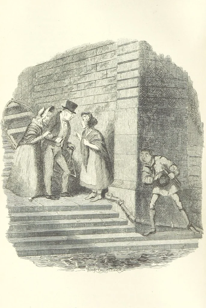 An illustration from Works of Charles Dickens. New illustrated library edition. [With a preface to each work by Edwin P. Whipple, leaf 444