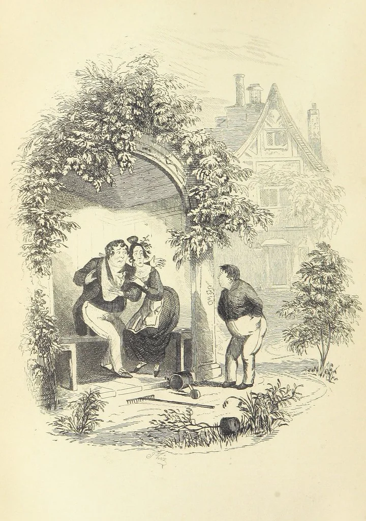 An illustration from Works of Charles Dickens. New illustrated library edition. [With a preface to each work by Edwin P. Whipple, leaf 162