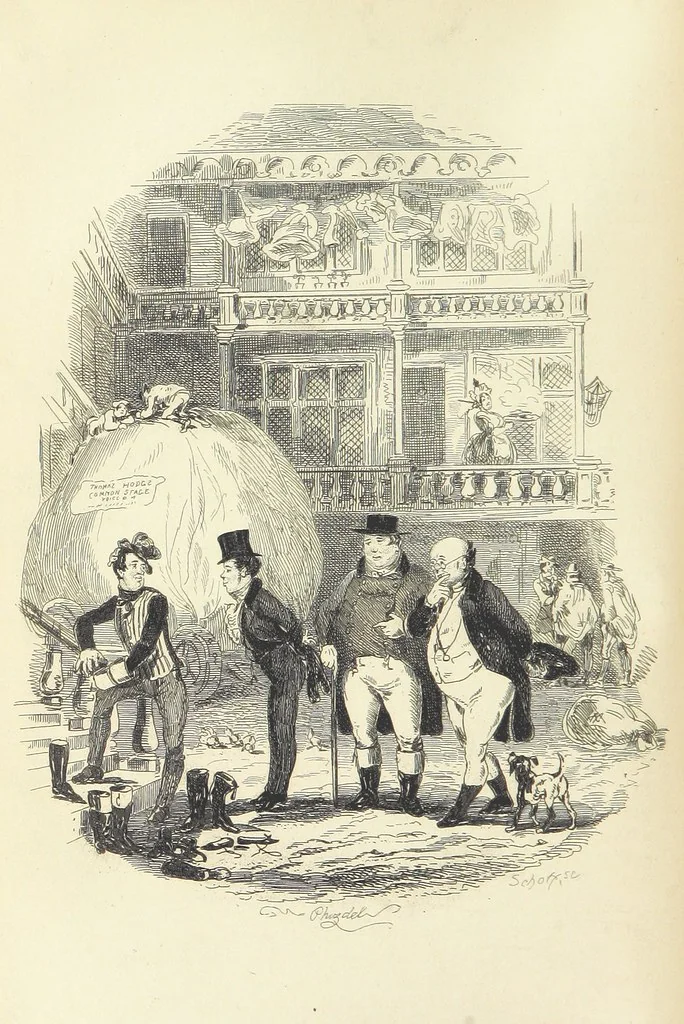 An illustration from Works of Charles Dickens. New illustrated library edition. [With a preface to each work by Edwin P. Whipple, leaf 194