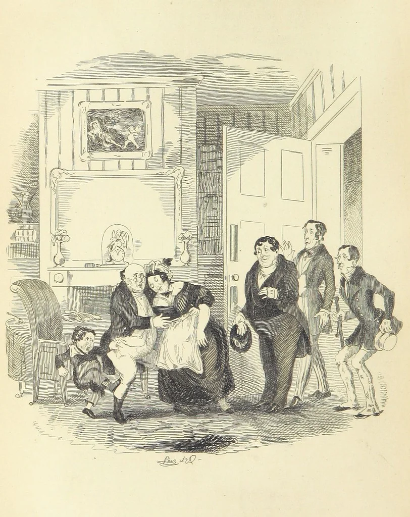 An illustration from Works of Charles Dickens. New illustrated library edition. [With a preface to each work by Edwin P. Whipple, leaf 228
