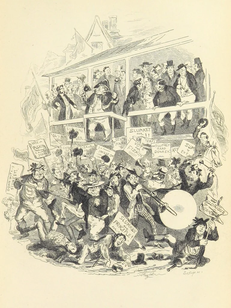 An illustration from Works of Charles Dickens. New illustrated library edition. [With a preface to each work by Edwin P. Whipple, leaf 249