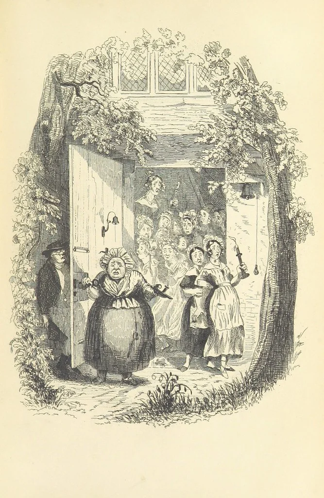 An illustration from Works of Charles Dickens. New illustrated library edition. [With a preface to each work by Edwin P. Whipple, leaf 305