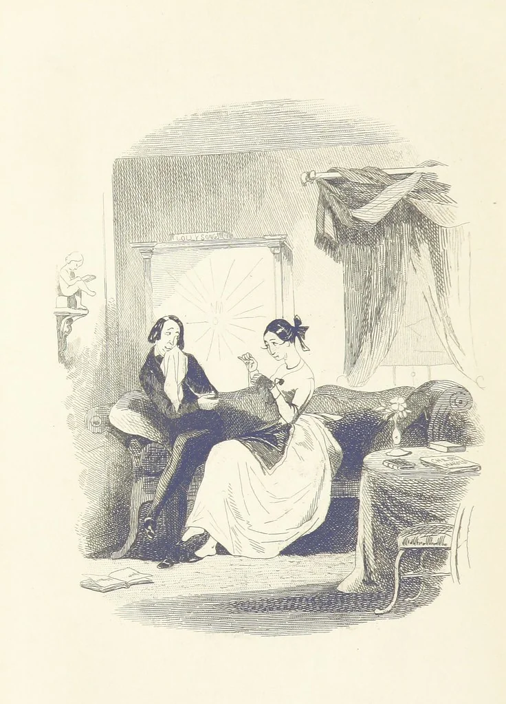 An illustration from Works of Charles Dickens. New illustrated library edition. [With a preface to each work by Edwin P. Whipple, leaf 130