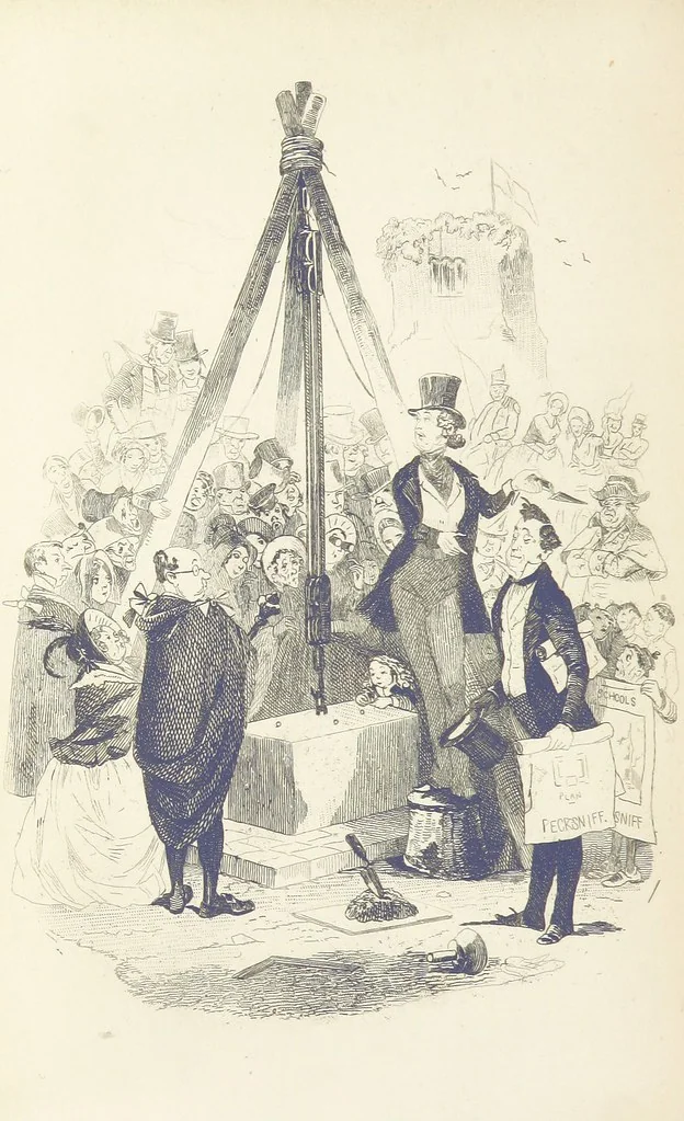 An illustration from Works of Charles Dickens. New illustrated library edition. [With a preface to each work by Edwin P. Whipple, leaf 176
