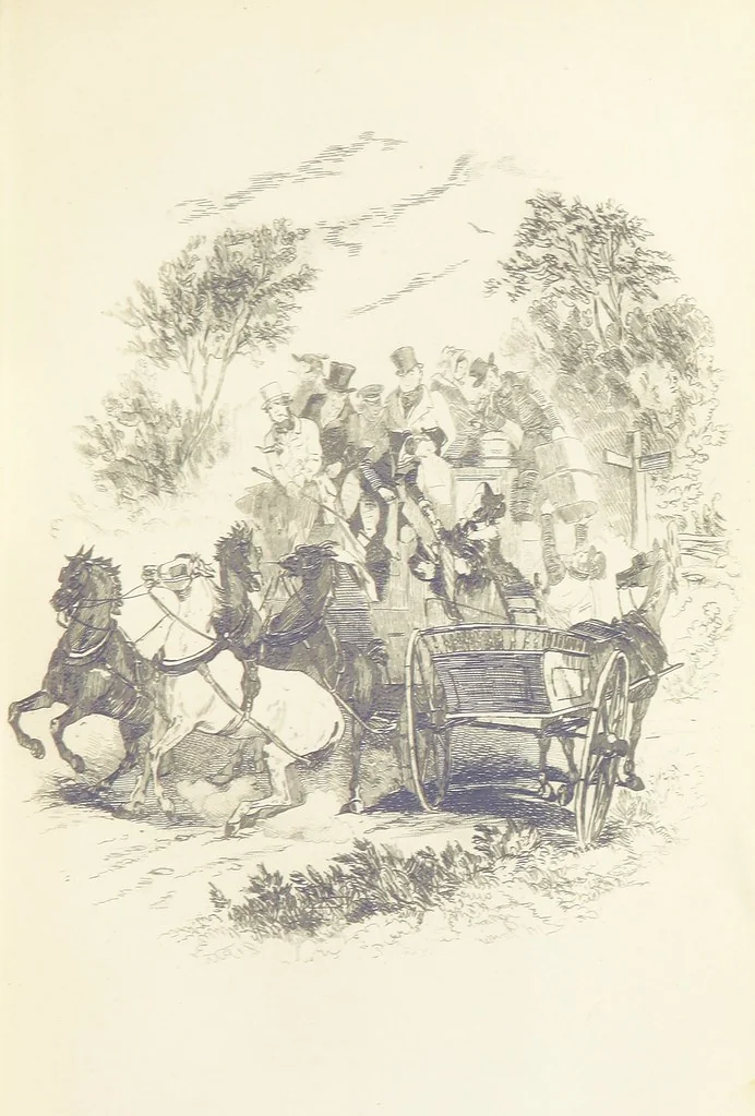 An illustration from Works of Charles Dickens. New illustrated library edition. [With a preface to each work by Edwin P. Whipple, leaf 185